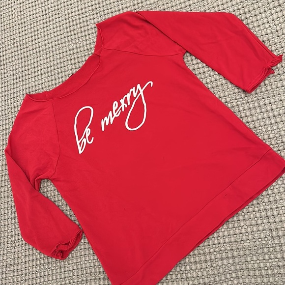 Be Merry Reclaimed Scoop Neck Sweatshirt - Picture 3 of 7